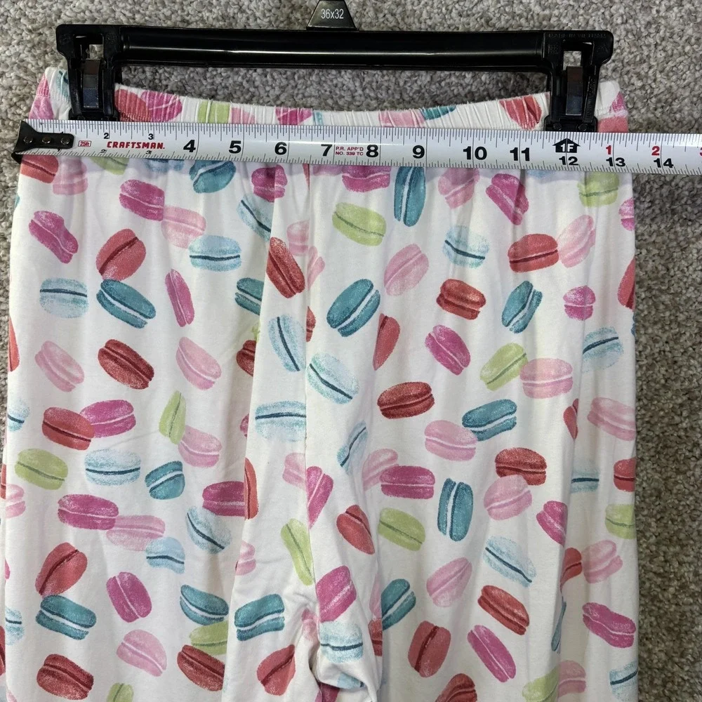 BedHead Pajamas Set Womens‎ Small Multicolor Macaron Print Button Up Made USA